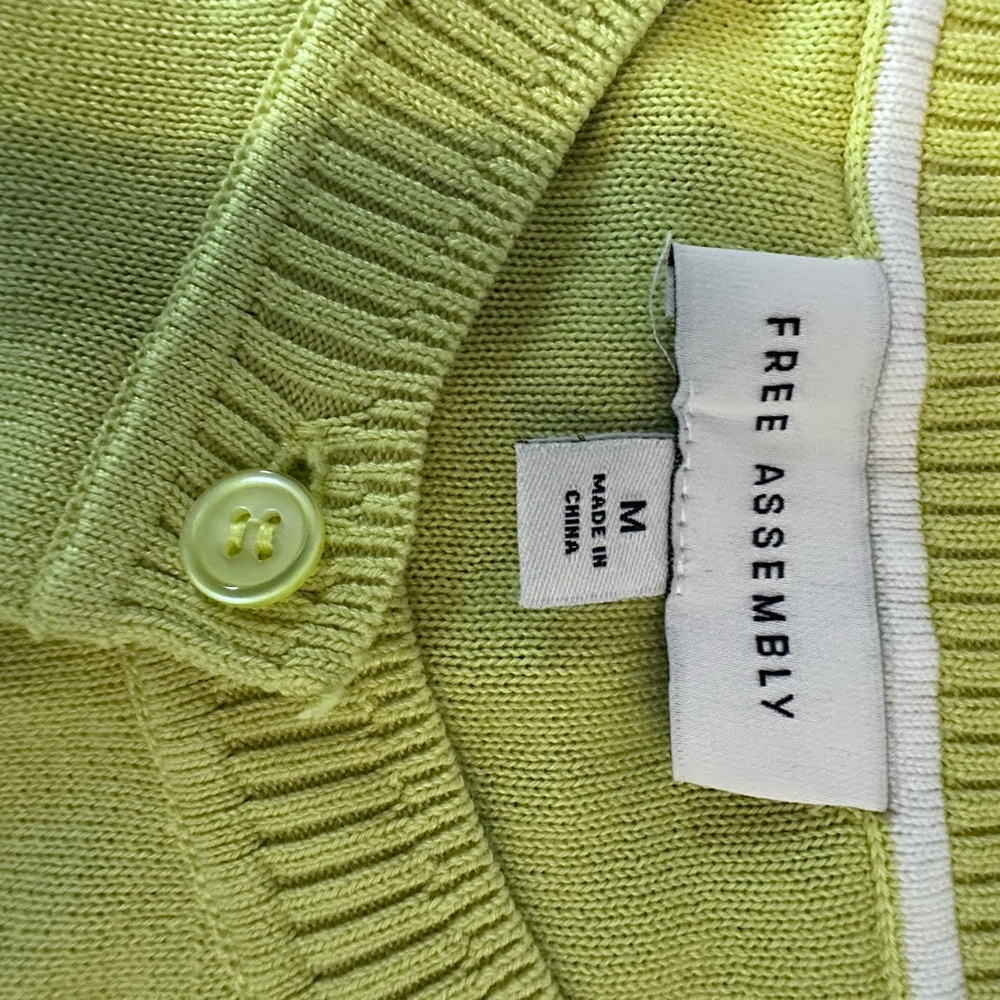 Vibrant Lime Cardigan Sweater - Picture 6 of 6